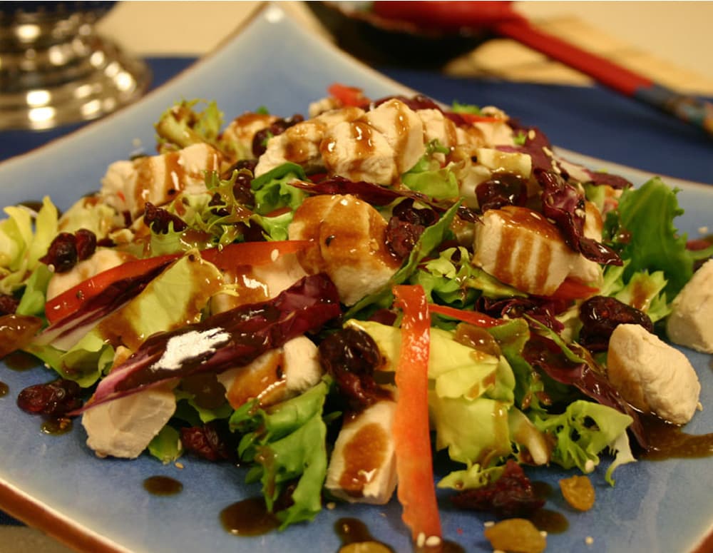 Mixed Green Salad with Poached Chicken and Hoisin Sauce | Recipes | Lee