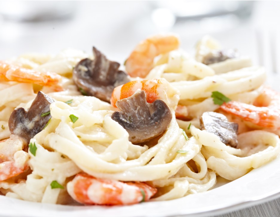 Fettuccini de fruits de mer à la crème de champignons Canada